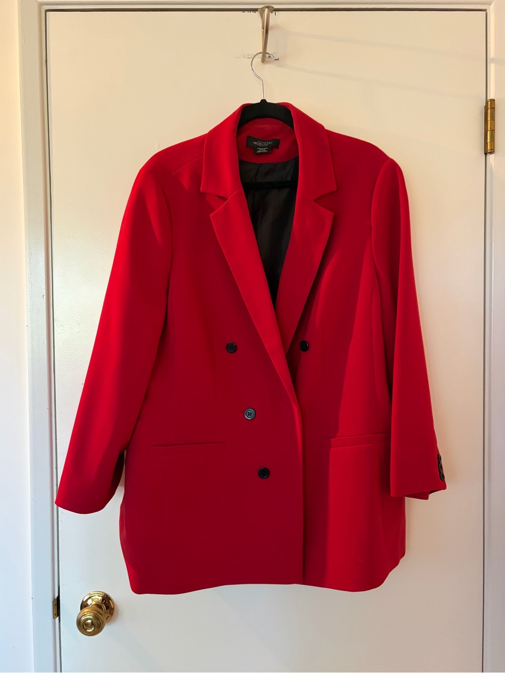 Michel Studio Red Double-Breasted Blazer